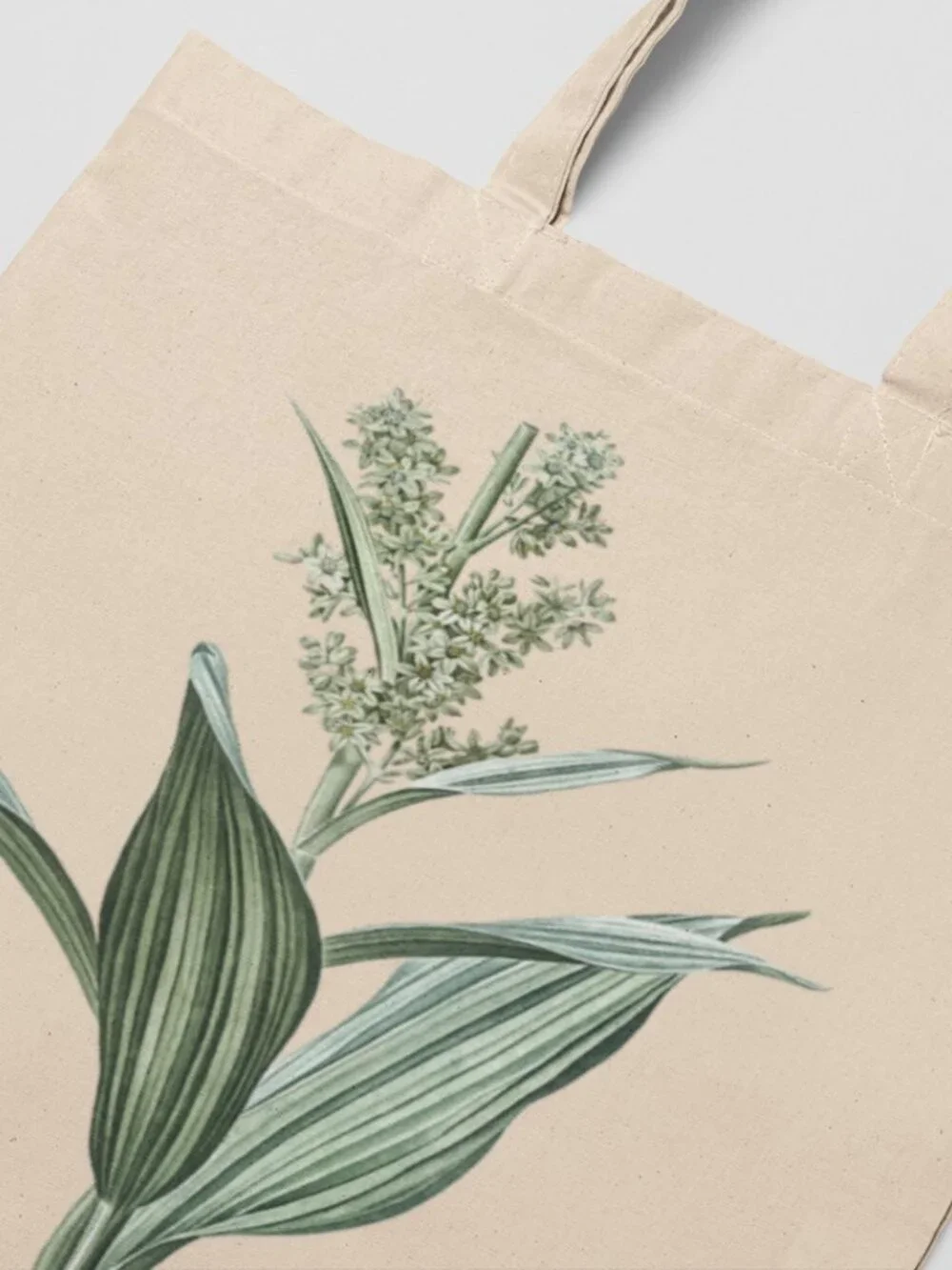 Broad-Leaved Helleborine Vintage Floral Print Graphic Canvas Tote Bag